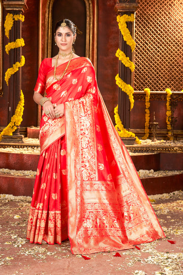 Red Kanjivarm Banarasi Saree For Marriage Special (Copy)