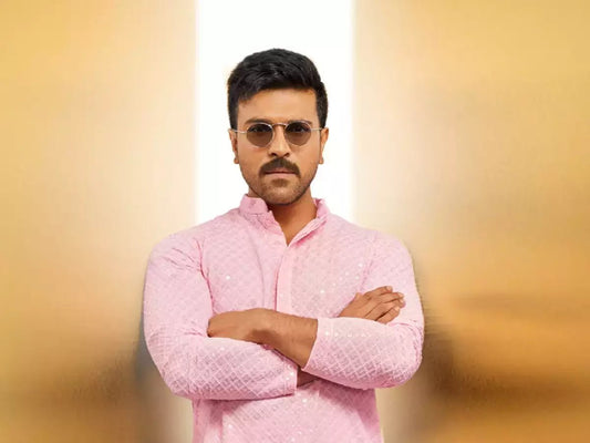 Ram Charan Pink South Indian Celebrity's Kurta