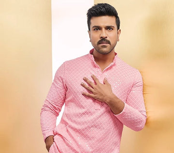 Ram Charan Pink South Indian Celebrity's Kurta