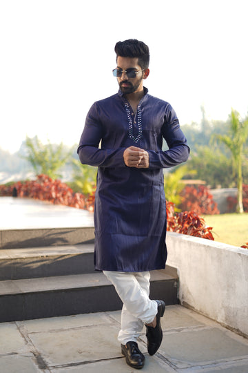 Copy of Baby Blue Fancy Kurta With stylish