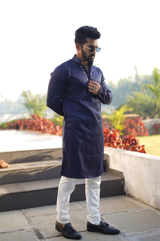 Copy of Baby Blue Fancy Kurta With stylish