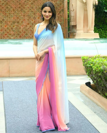 ALIA BHATT DESIGNER DIGITAL PRINTED SAREE