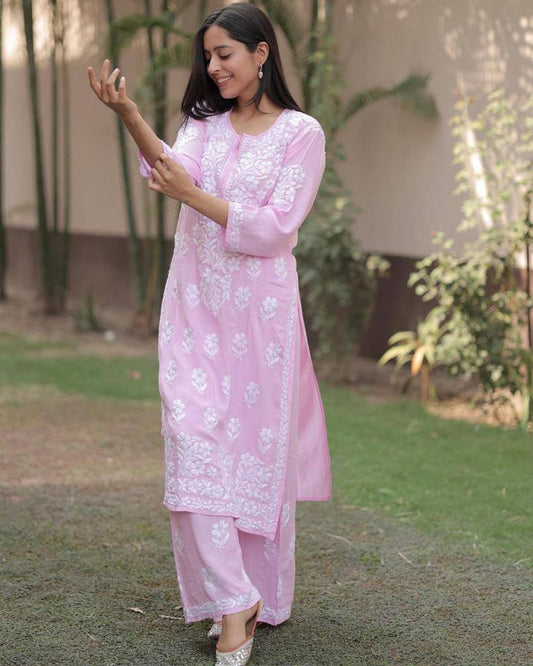 Cool Cloth Presenting Beautiful Women Chikankari Kurti Top and Plazo