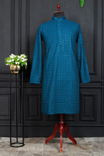 COOL CLOTH Present The Kurta With Sequence Multi Work (Morpeach)