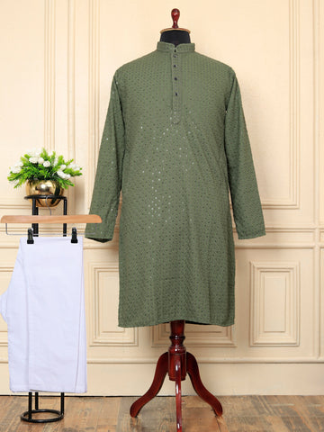 COOL CLOTH Presenting Men's Traditional & heavy Men's kurta (Mint Green)