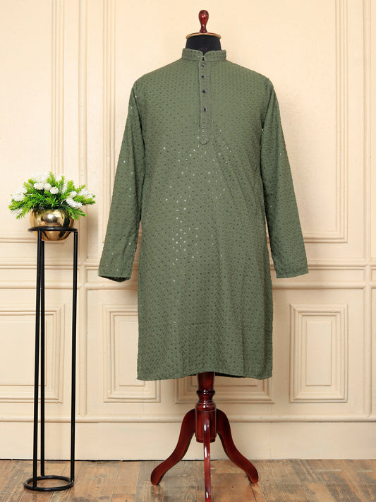 COOL CLOTH Presenting Men's Traditional & heavy Men's kurta (Mint Green)