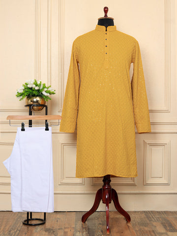 COOL CLOTH Presenting Men's Traditional & heavy Men's kurta (Yellow)