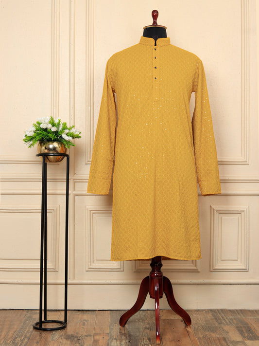 COOL CLOTH Presenting Men's Traditional & heavy Men's kurta (Yellow)